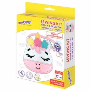 Набор для шитья сумочки из фетра /Единорожка/, ЮНЛАНДИЯ, 664494