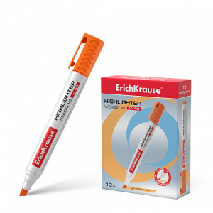 Текстмаркер ErichKrause® Visioline V-40, цвет чернил оранжевый  (в коробке по 12 шт.)