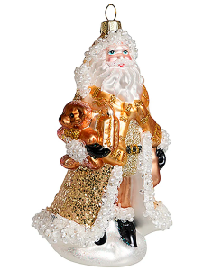 Дед Мороз /Зимнее барокко/ (стекло) 7,5х5,5х14 см
