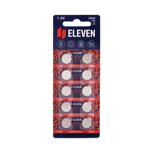Батарейка Eleven LR44 (G13, V13GA, A76) алкалиновая, BC10 301757 (10702070/051125/5385876/5, Китай)