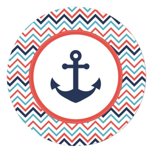 Набор бумажных тарелок Морское, 6 шт d=180 мм