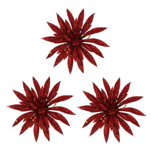 СНОУ БУМ Цветы на проволоке 9,5x9,5см 3 шт (10702070/060825/5269775, Китайская Народная Республика)