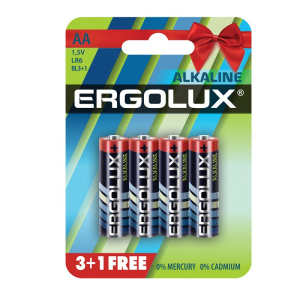 Батарейка Ergolux  LR06 Alkaline BL 3+1/40