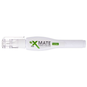 Ручка-корректор Hatber X-Mate 7мл с метал.наконечником с колпачком и клипом в прозрачном ПВХ-боксе
