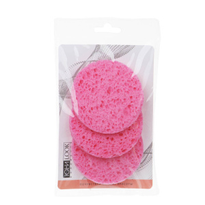 ЮниLook Набор спонжей для умывания 3шт, целлюлоза, d7x0,8см (10702070/060225/5051406, Китайская Наро