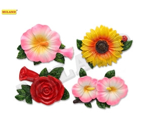 Магнит /Цветы/ в ассортименте (4 дизайна микс, картонная коробка) Т-4226