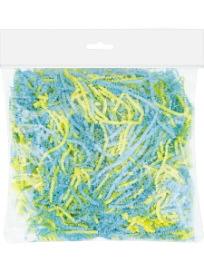 Бумажный наполнитель Микс Пастель (желтый, голубой), 100г, ширина 2 мм НБ-2121