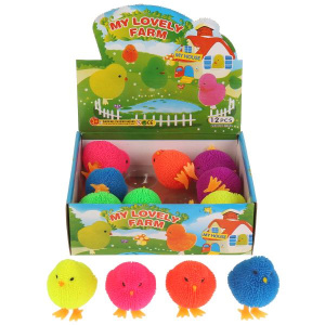 Игрушка пластизоль цыпленок, цвет в ассорт. в пак. в дисплее уп-12шт в кор.24уп