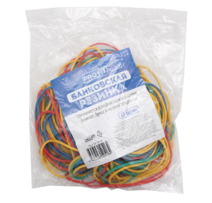 TM/Profit/Банковская резинка 60мм цветная (БР-2518) 100г в упаковке