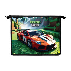 Папка д/тетрадей 1 отд. А5 Schoolformat МАЙНКАР молния 235х190х50 мм зелен. пластик, картон д/мальчи