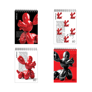 Блокнот на спирали ErichKrause Balloon Dog, А6, 80 листов, клетка_MIX-PACK