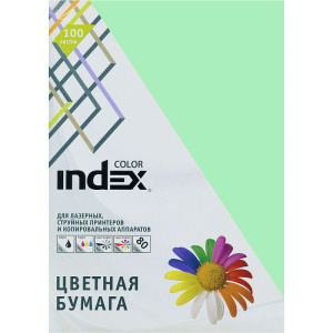 Бумага цветная Index Color, 80гр, А4, светло-зеленый (65), 100л