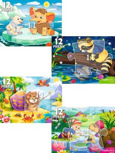 ПАЗЛЫ 12 элементов. ЛУЧШИЕ МУЛЬТФИЛЬМЫ (Арт. П12-1263) кратно 32