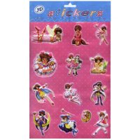 Стикеры детские объемные 3D 21х30 см, жесткий пластик, ассорти