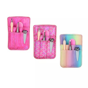 ЮL Набор маникюрный 4 предмета,  металл, пластик, ПУ, 10,5x7см, 3 дизайна, ПР-21 (10702070/070921/02