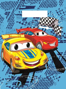 Пакет полиэтиленовый Гоночные тачки (36.5х48 см) ПКП-2916