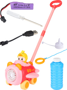 Каталка. Генератор мыльных пузырей /Паровозик/ 50 мл (Арт. МПЗ-0047), цвет розовый