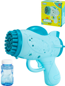 Генератор мыльных пузырей 50мл(17х8х16,5см,4*АА не в компл., 45 отвер., в кор.)бирюза (Арт МП-7690)