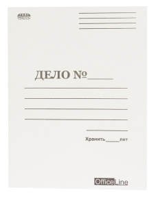 Скоросшиватель /ДЕЛО/-1 (СО-4831), 380г/м2, белый, пробитый