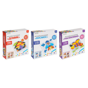 ИГРОЛЕНД Мозаика из блоков 3в1, 15х16х4 см, ABS, 3 дизайна (10702070/280725/5259246, Китай)