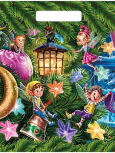 Пакет полиэтиленовый Новогодние феи (36.5х48 см) 50мкм ПП-5449