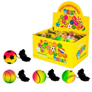 Мяч -прыгун с резинкой, Веселый спорт, 6 см, в ассортименте