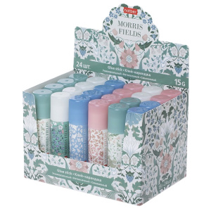 Клей-Карандаш Hatber Morris Fields   15гр в картонной Дисплей-витрине