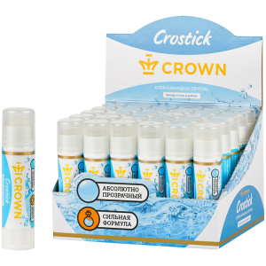 Клей-карандаш Crown /Crystal/, 08г, кристально-чистый CG-8G (10702070/200825/5289986/5, Республика К