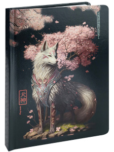 Записная книга А5 Инугами (7БЦ, холодная фольга + твин лак, 80л, 100г) 80-7564