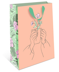 Сумка бумажная стандарт плюс 	260х320х120 мм 1310.487