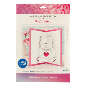 Киригами-открытки. Мишка. Арт.07666