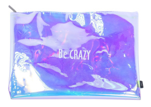 Папка 1 отд. А4 LOREX MAXI PACK HOLO BE CRAZY молния сверху 250х340 мм разноцвет. полиуретан д/девоч