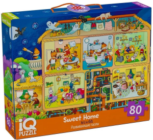 IQ Пазл с развивающей игрой 80 эл. Милый домик 5+ (new)