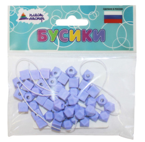 Набор бусин /Кубики-ромбики/ (сиреневый) 1/100