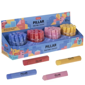 Ластик TPR Hatber Pillar 57 шт в картонной Дисплей-витрине