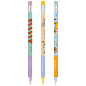 Карандаш механический MESHU /Best friend/, печать на корпусе, с ластиком, 0,7мм, ассорти MS_47386 (1