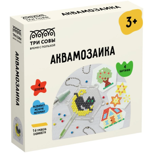 Аквамозаика ТРИ СОВЫ /Кошкин дом/, набор инструментов, трафареты, картонная коробка 12*12см AQB_5427