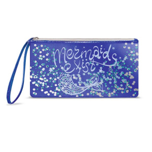 Пенал школьный арт.48852/25 СИНЯЯ РУСАЛКА (без наполнения, 20x10, одно отделение, искусственная кожа