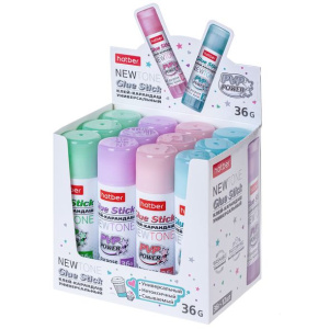 Клей-Карандаш Hatber-NEWtone-   36гр в картонной Дисплей-витрине