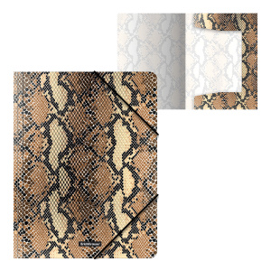 Папка на резинках пластиковая ErichKrause® Python Print, A4 (в пакете по 4 шт.)