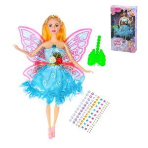 Игрушка Кукла Фея. Серия: /Фея Лея/. Состав: кукла - 1 шт., скипетр - 1 шт., стразы. Особенности: св