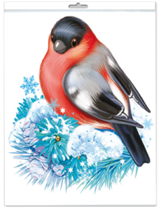 ОЖИДАЕТСЯ ФМ1-15274 Плакат вырубной А4. Снегирь. Двухсторонний