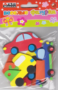 ВЕСЕЛЫЕ ФИГУРКИ /Фигурки-наклейки /Машинки/ из EVA