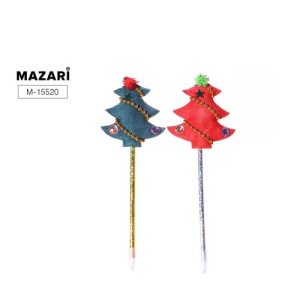 Ручка шариковая CHRISTMAS TREE , СИНЯЯ, пулевидный пиш.узел 0.7 мм, пластиковый корпус, сменный стер