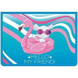 Папка для тетрадей  А4 на молнии Розовый фламинго