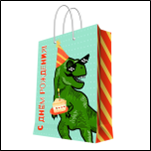 Бумажный пакет для сувенирной продукции с ламинацией, с шириной основания 33 cм, плотность бумаги 15