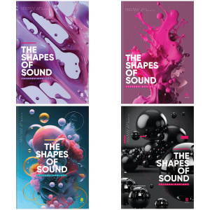 Тетрадь для нот 08л., А4, на скрепке BG /Forms of sound/, матовая ламинация, (вертик.)