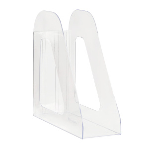 Лоток для бумаг вертикальный СТАММ /Фаворит/, прозрачный, ширина 90мм