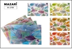 Папка канцелярская LEAVES, 26х36 см, пластиковая, плотность 160 мкм, 4 расцветки в ассортименте