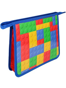 ТМ /Profit/ Папка для тетрадей на молнии А5  УЗОР ИЗ КОНСТРУКТОРА (ПТ-8959) ламинат